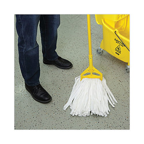 Boardwalk Nonwoven Cut End Edge Mop, Rayon/Polyester, #24, White, 12/Carton (BWKBW2024)
