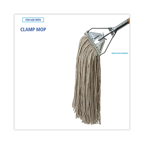 Boardwalk&reg; Mop Head, Cotton, Cut-End, White, 4-Ply, 32oz, 12/Carton (BWKCM20032)