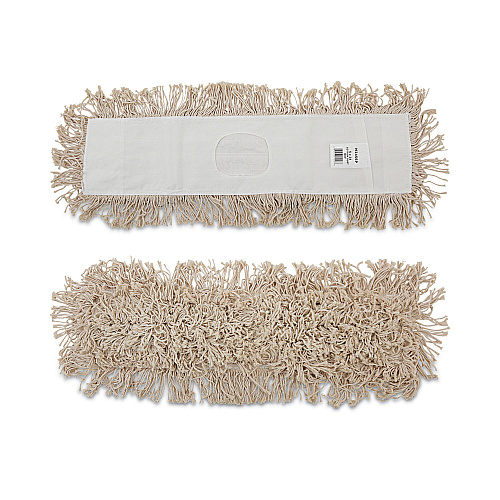 Boardwalk&reg; Cut-End Dust Mop Kit, 24 x 5, 60" Wood Handle, Natural (BWKM245C)