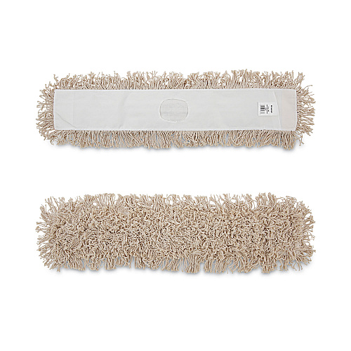 Boardwalk&reg; Cut-End Dust Mop Kit, 36 x 5, 60" Wood Handle, Natural (BWKM365C)