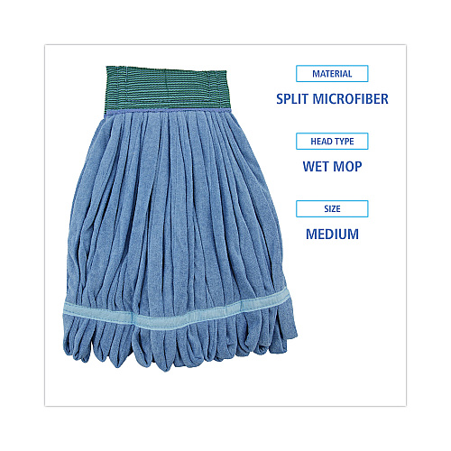 Boardwalk&reg; Microfiber Looped-End Wet Mop Heads, Medium, 12 Mop Heads (BWKMWTMBCT)