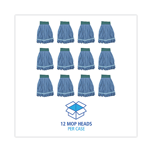 Boardwalk&reg; Microfiber Looped-End Wet Mop Heads, Medium, 12 Mop Heads (BWKMWTMBCT)