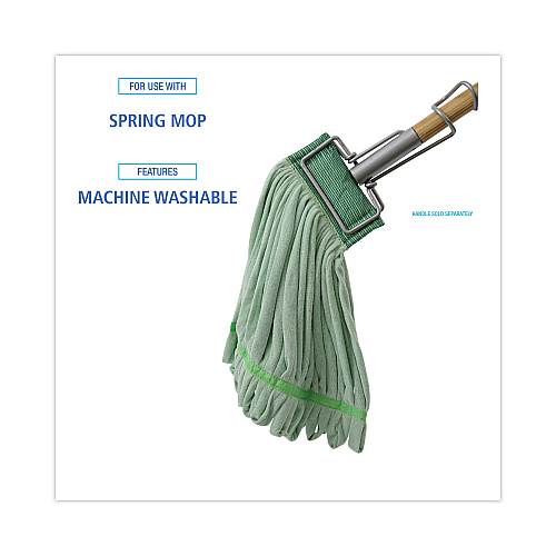 Boardwalk&reg; Microfiber Mop Head, Wet Mop, Medium, Green (BWKMWTMG)