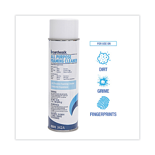 Boardwalk&reg; All-Purpose Foaming Cleaner with Ammonia, 12 Cans (BWK342ACT)