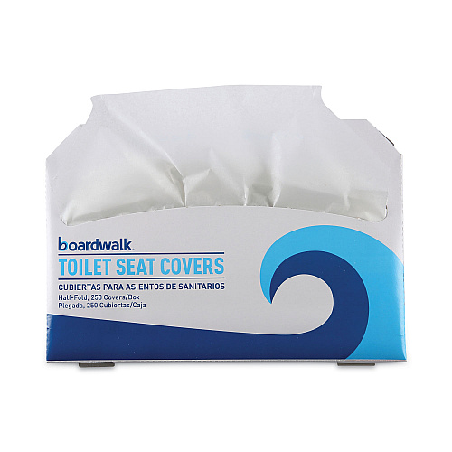 Boardwalk&reg; Toilet Seat Covers, White, Half-Fold, 1000 Covers (BWKK1000B)