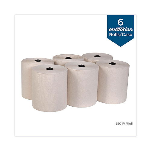 Georgia Pacific Professional enMotion Flex Paper Towel Roll, 1-Ply, 8.2" x 550 ft, Brown, 6 Rolls/Carton (89740)