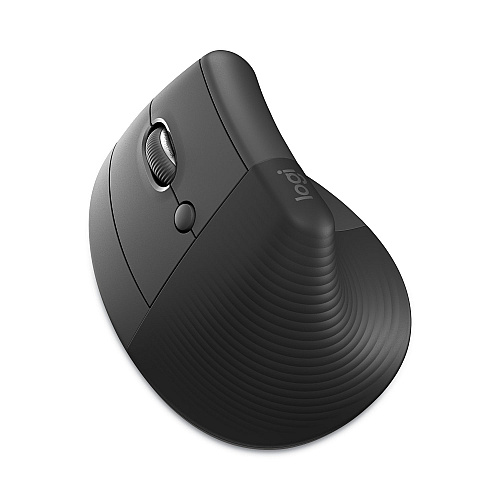 Logitech Lift Vertical Ergonomic Mouse, 2.4 GHz Frequency/32 ft Wireless Range, Left Hand Use, Graphite (910006467)