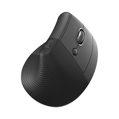Logitech Lift Vertical Ergonomic Mouse, 2.4 GHz Frequency/32 ft Wireless Range, Right Hand Use, Graphite (910006466)