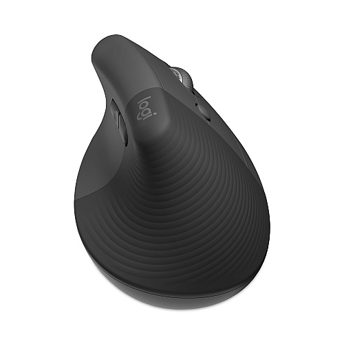 Logitech Lift Vertical Ergonomic Mouse, 2.4 GHz Frequency/32 ft Wireless Range, Right Hand Use, Graphite (910006466)