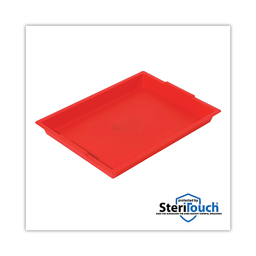 Deflecto Little Artist Antimicrobial Finger Paint Tray, 16 x 1.8 x 12, Red (39507RED)