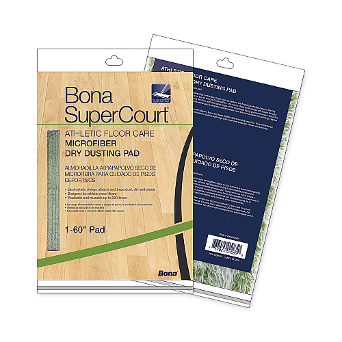 Bona SuperCourt Athletic Floor Care Microfiber Dusting Pad, 60", Green (AX0003500)
