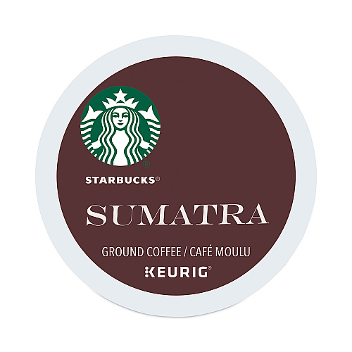 Starbucks Sumatra Coffee K-Cups, Sumatra, 0.4 oz K-Cup, 24/Box (12565254)