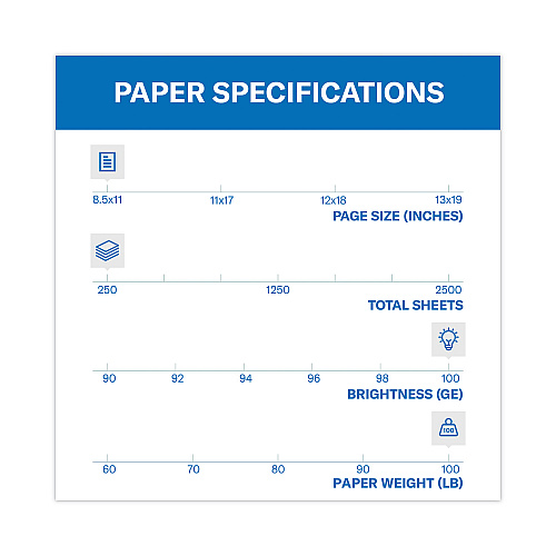 Hammermill Premium Color Copy Cover, 100 Bright, 100 lb Cover Weight, 8.5 x 11, 250 Sheets/Pack, 6 Packs/Carton (120024)
