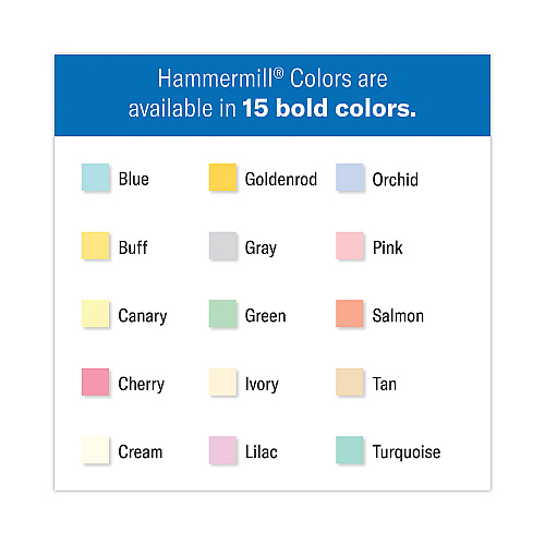 Hammermill Colors Print Paper, 20 lb Bond Weight, 8.5 x 11, Blue, 500/Ream (103309)