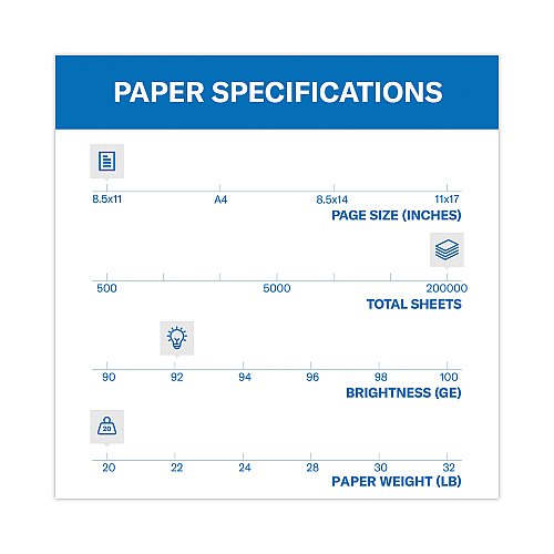 Hammermill Copy Plus Print Paper, 92 Bright, 20 lb Bond Weight, 8.5 x 11, White, 500 Sheets/Ream, 10 Reams/Carton, 40 Cartons/Pallet (105007PLT)