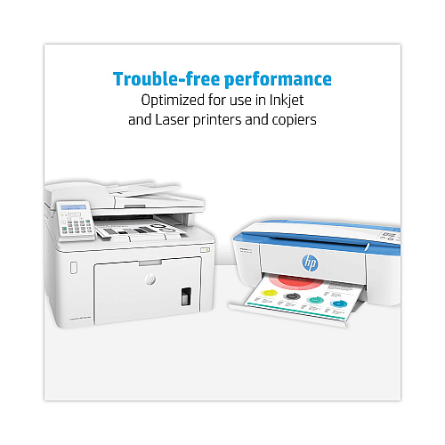 HP Office20 Paper, 92 Bright, 20 lb Bond Weight, 8.5 x 11, White, 2, 500/Carton (112103)