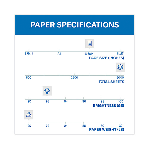 Hammermill Copy Plus Print Paper, 92 Bright, 20 lb Bond Weight, 8.5 x 14, White, 500 Sheets/Ream, 10 Reams/Carton (105015CT)