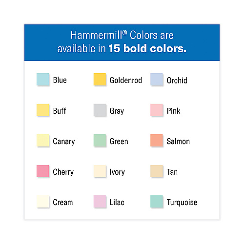 Hammermill Colors Print Paper, 20 lb Bond Weight, 8.5 x 11, Green, 500 Sheets/Ream, 10 Reams/Carton (103366CT)