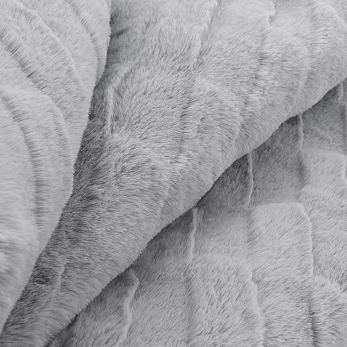 Aston & Arden Luxe Mink Faux Fur Throw 50x70 Light Grey - Case Of 3 (TH-FF-5070-LG)