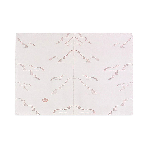 Denik Embossed Canvas Layflat Hardbound Journal, Gold Rise/Shine Artwork, Dotted Rule, Rose-Brown/Cream Cover, (64) 7 x 5 Sheets (CET569D)