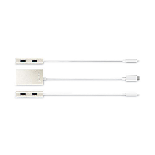 j5create USB-C Hub, 4 Ports, Silver (JCH343US)