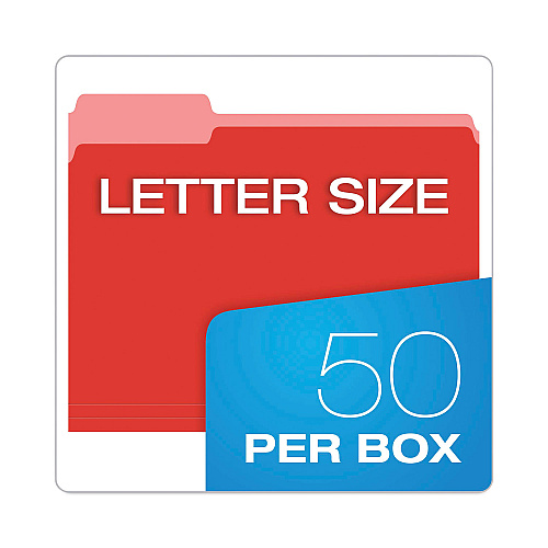 Pendaflex Teacher's Hanging File Folder Combo Kit, Letter Size, Assorted Colors, (25) 1/5-Cut Hanging Folders,(50) 1/3-Cut File Folders (99199)
