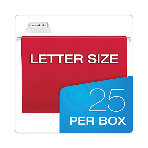 Pendaflex Teacher's Hanging File Folder Combo Kit, Letter Size, Assorted Colors, (25) 1/5-Cut Hanging Folders,(50) 1/3-Cut File Folders (99199)