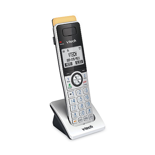 Vtech 80-2151-02 Three-Handset Connect to Cell Cordless Telephone, Black/Silver (IS81223)