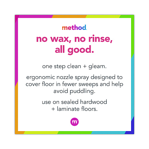 Method Squirt + Mop Wood Floor Cleaner, Almond Scent, 25 oz Squirt Bottle, 6/Carton (00562CT)