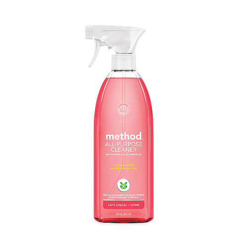 Method All Surface Cleaner, Pink Grapefruit, 28 oz Spray Bottle, 8/Carton (377544CT)