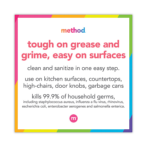 Method Antibac All-Purpose Cleaner, Wildflower, 28 oz Spray Bottle, 8/Carton (01454)