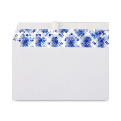Universal Peel Seal Strip Security Tint Business Envelope, #10, Square Flap, Self-Adhesive Closure, 4.25 x 9.63, White, 500/Box (UNV36105)