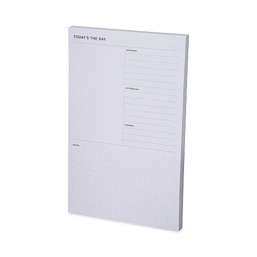 Noted by Post-it Brand Adhesive Daily Planner Sticky-Note Pads, Daily Planner Format, 4.9" x 7.7", Gray, 100 Sheets/Pad (58GRY)