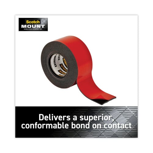 Scotch Extreme Mounting Tape, 1" x 60", Black (414H)