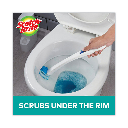 Scotch-Brite Toilet Scrubber Starter Kit, 1 Handle and 5 Scrubbers, White/Blue (558SK4NP)