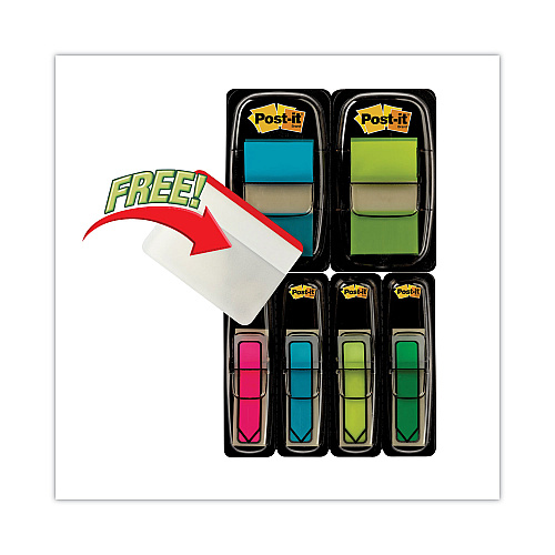 Post-it Page Flag Value Pack, Assorted, 96 0.5" Arrow, 100 1" Flags, 12 2" Filing Tabs (680BBBGA4VA)