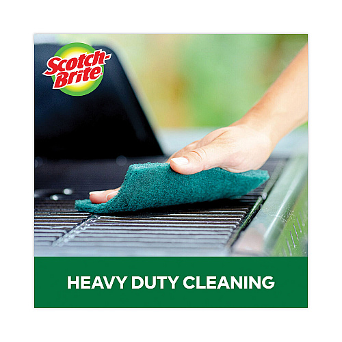 Scotch-Brite Heavy-Duty Scouring Pad, 3.8 x 6, Green, 5/Carton (2265)