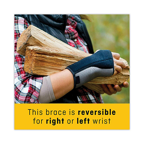 FUTURO Adjustable Reversible Splint Wrist Brace, Fits Wrists 5.5" to 8.5", Black (10770EN)