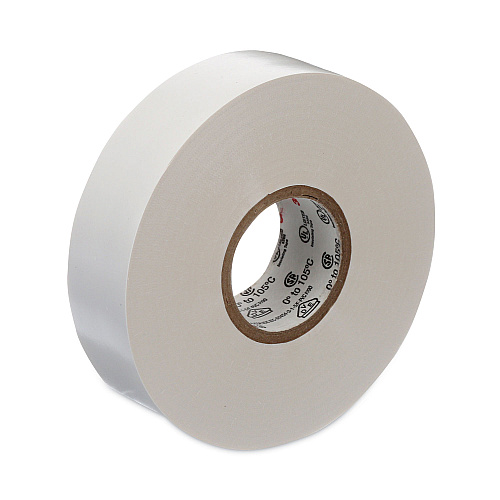 3M Scotch 35 Vinyl Electrical Color Coding Tape, 3" Core, 0.75" x 66 ft, White (10828)