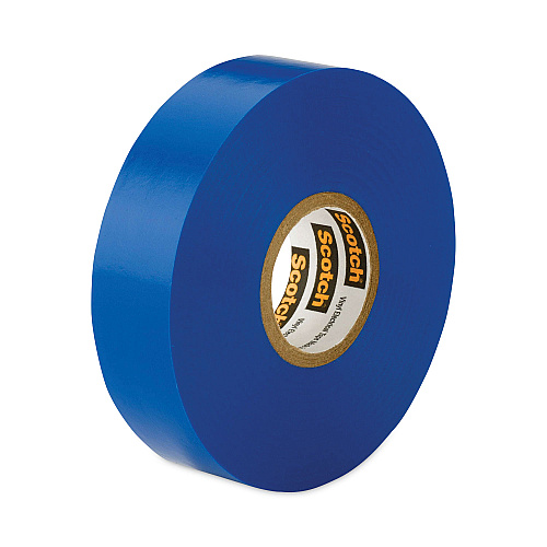 3M Scotch 35 Vinyl Electrical Color Coding Tape, 3" Core, 0.75" x 66 ft, Blue (10836)