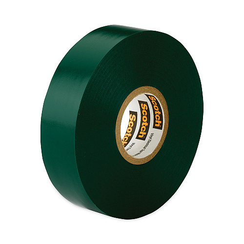 3M Scotch 35 Vinyl Electrical Color Coding Tape, 3" Core, 0.75" x 66 ft, Green (10851)