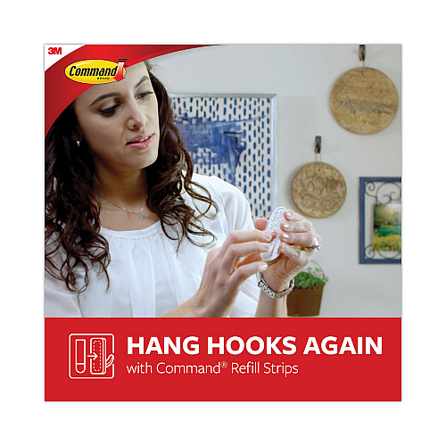 Command Damage-Free Hanging Indoor Refill Strips, (8) Small (0.63" x 1.81"), (4) Med (0.63" x 2.75"), (4) Large (0.75" x 3.65"),White (17200)