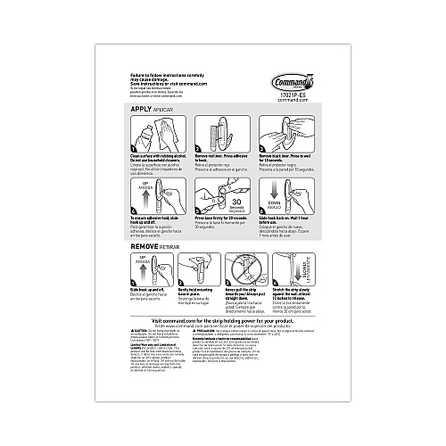 Command Damage-Free Hanging Indoor Refill Strips, (8) Small (0.63" x 1.81"), (4) Med (0.63" x 2.75"), (4) Large (0.75" x 3.65"),White (17200)
