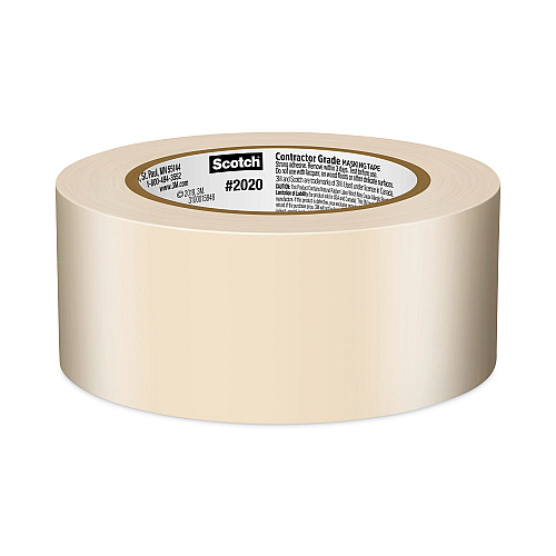 Scotch Commercial-Grade Masking Tape for Production Painting, 3" Core, 1.88" x 60 yds, Natural (20202ABK)