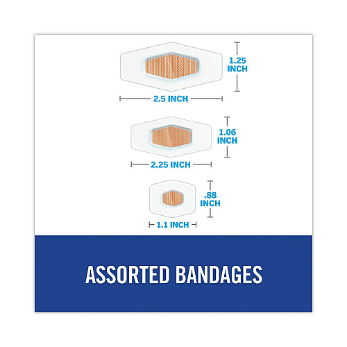 Nexcare Waterproof, Clear Bandages, Assorted Sizes, 50/Box (43250)