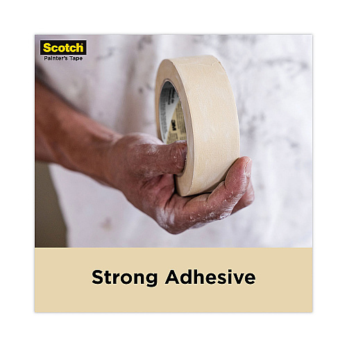 Scotch Commercial-Grade Masking Tape for Production Painting, 3" Core, 0.7" x 60 yds, Natural (202075ABK)