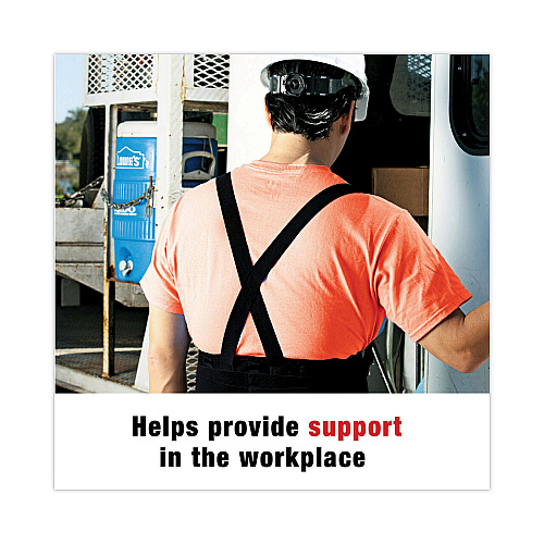 ACE Work Belt with Removable Suspenders, One Size Fits All, Up to 48" Waist Size, Black (208605)
