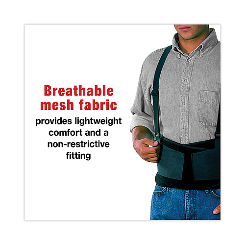 ACE Work Belt with Removable Suspenders, One Size Fits All, Up to 48" Waist Size, Black (208605)