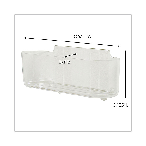 Command Large Caddy, 4 lb Capacity, 8.5"w, Clear (70005143550)