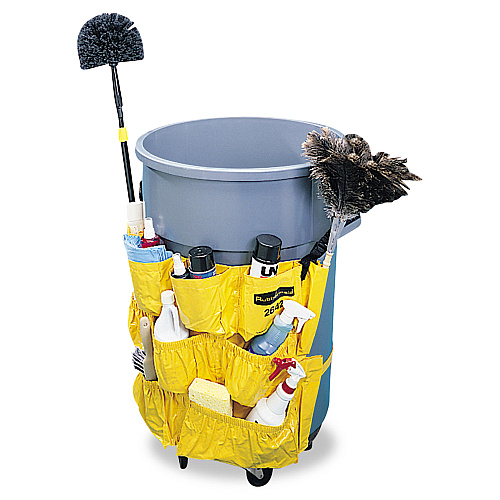 Rubbermaid Commercial Brute Caddy Bag, 12 Compartments, Yellow (264200YW)
